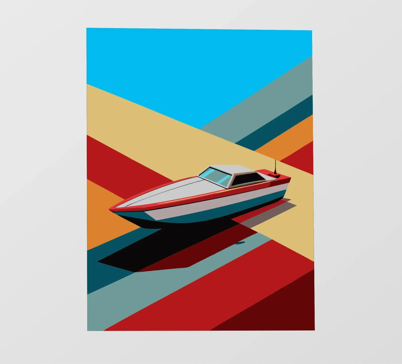 speedboot vector fotobehang van Elfath