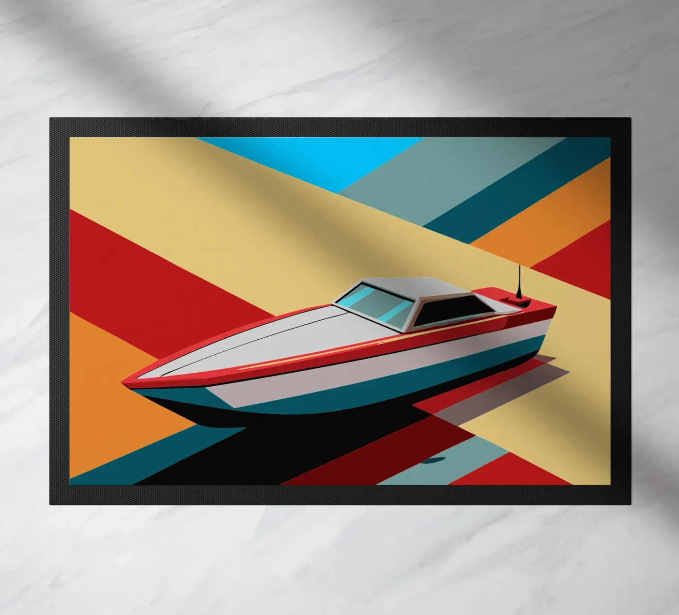 speedboat vector Fußmatte von Elfath