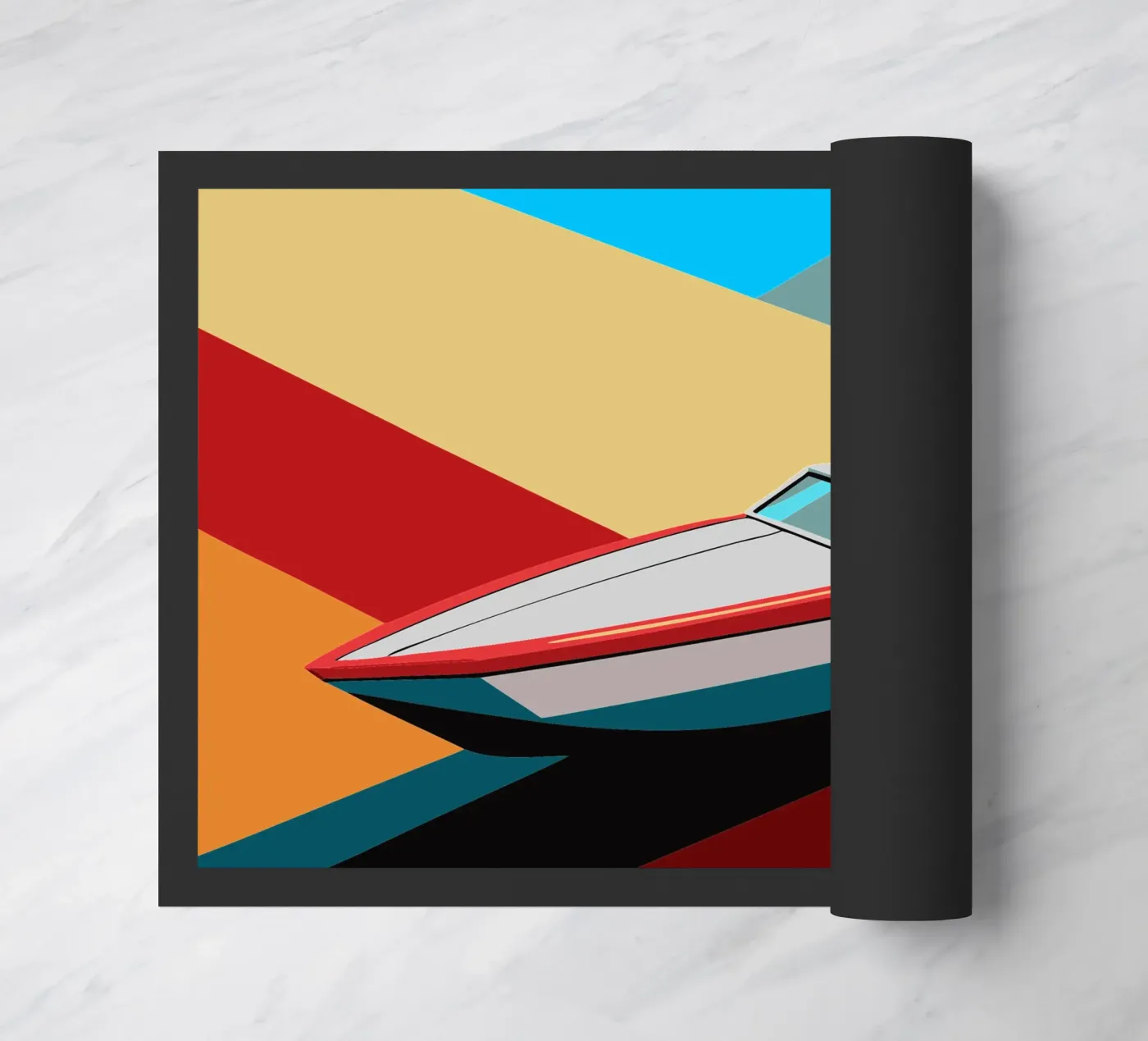 speedboat vector Fußmatte von Elfath