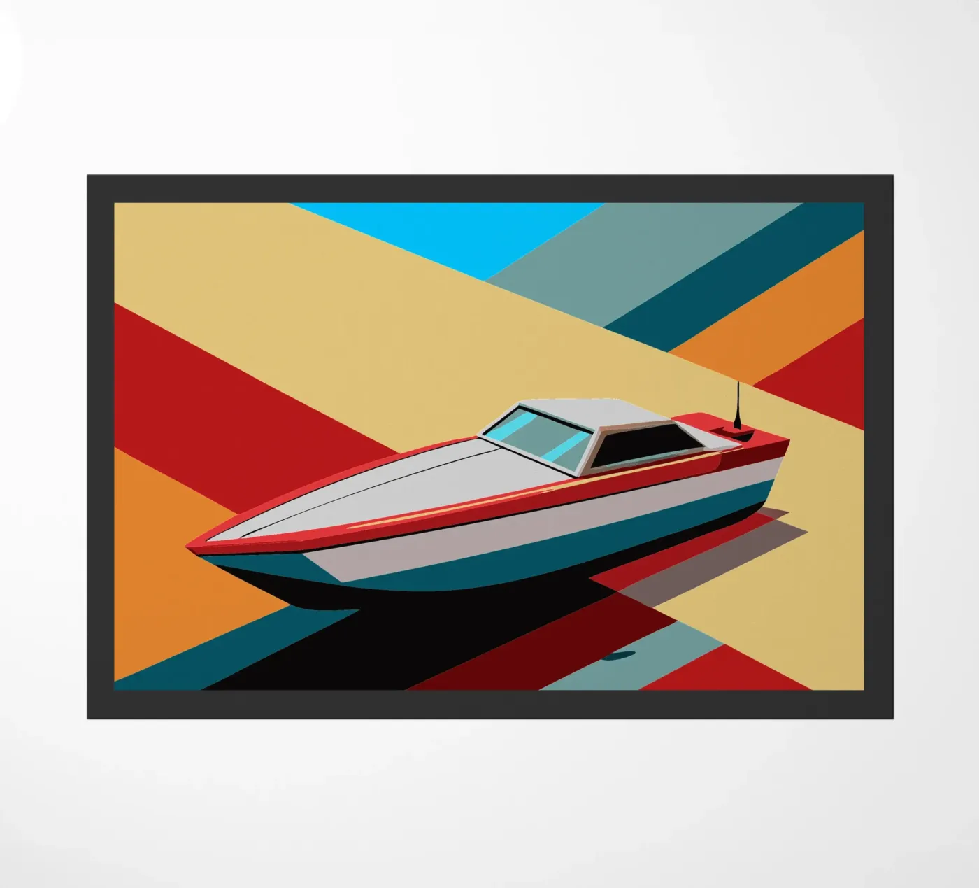 speedboat vector Fußmatte von Elfath
