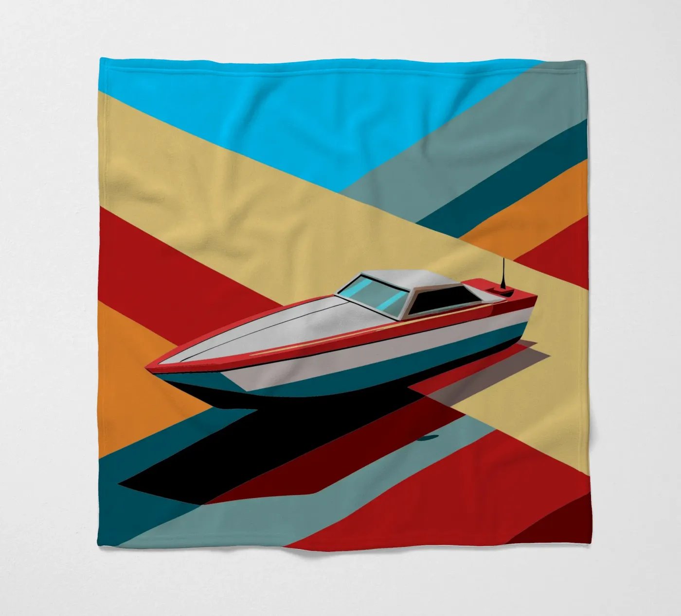 speedboot vector fleecedeken van Elfath