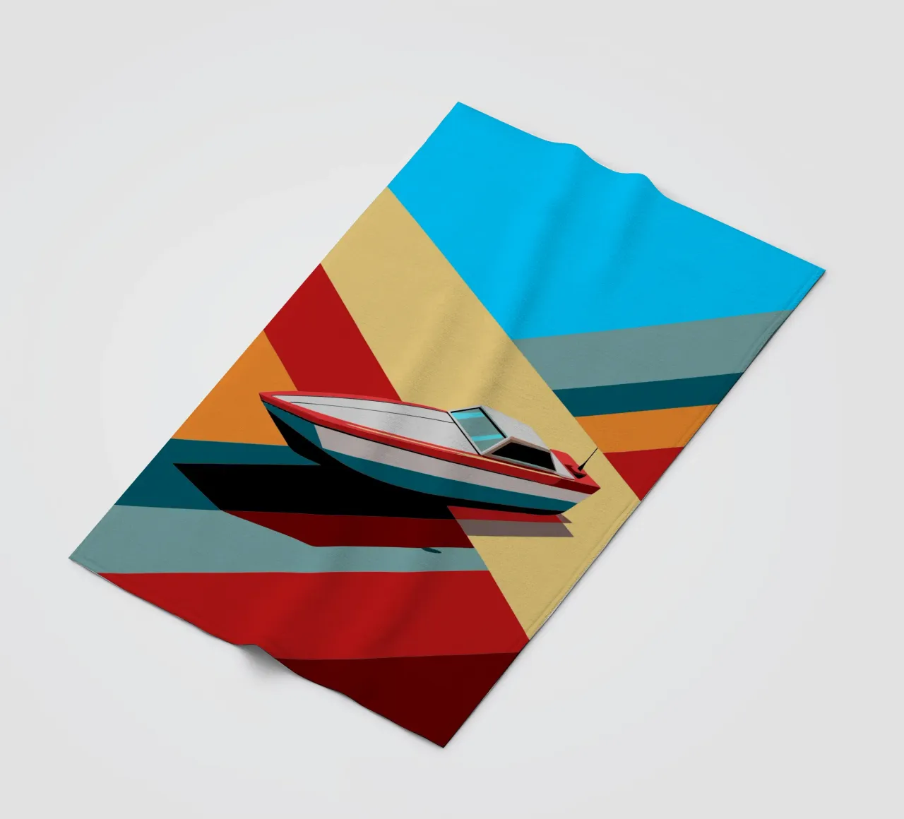 speedboot vector fleecedeken van Elfath