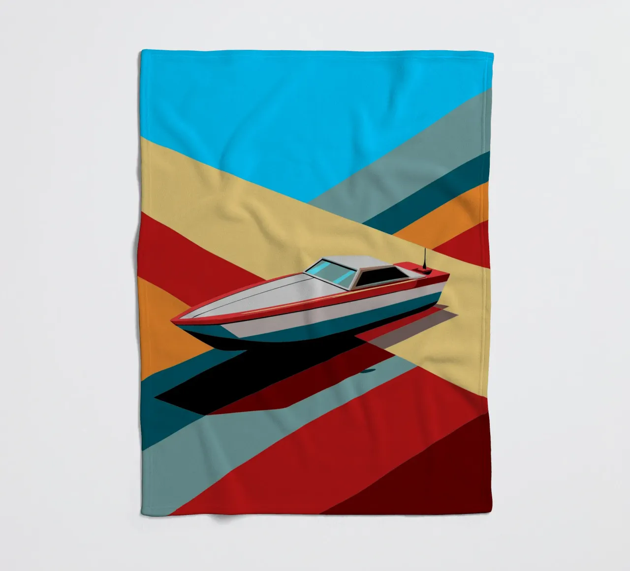 speedboot vector fleecedeken van Elfath