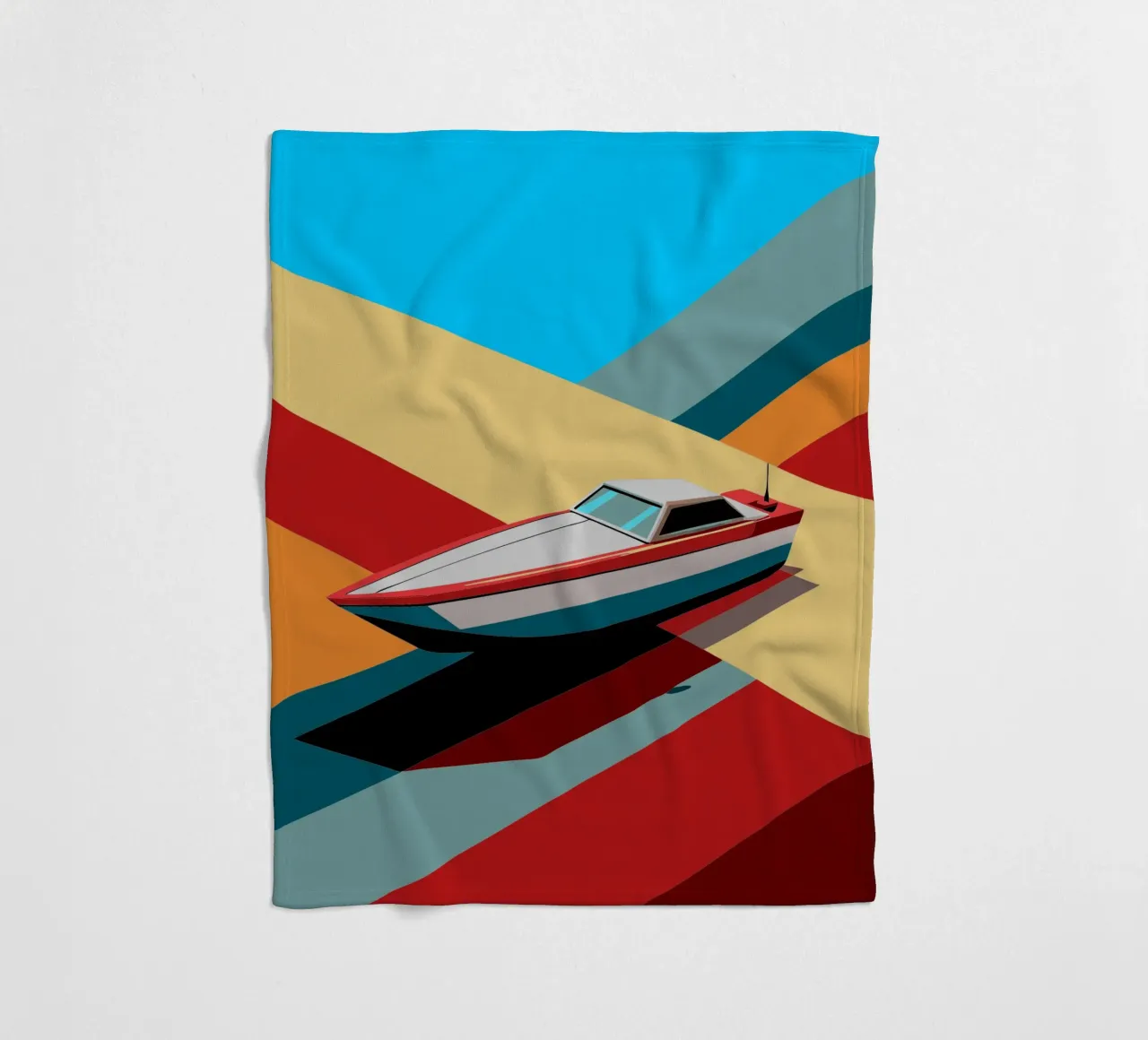 speedboot vector fleecedeken van Elfath