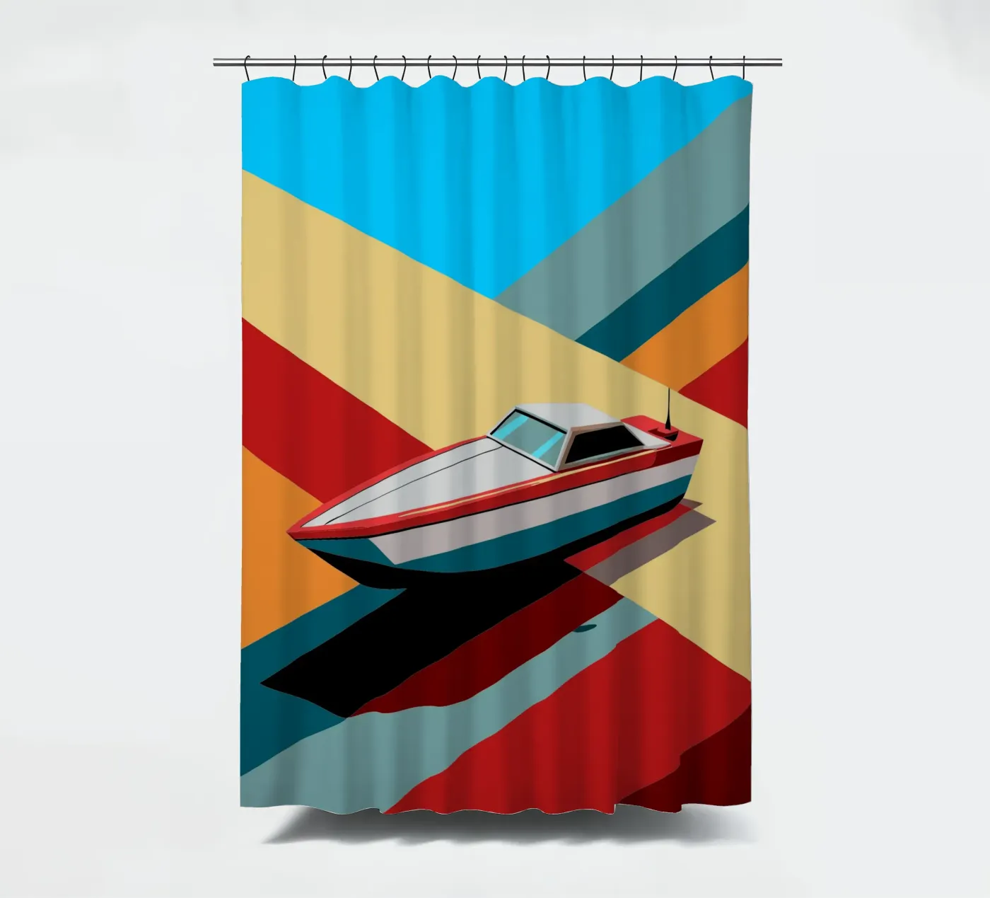 speedboot vector douchegordijn van Elfath