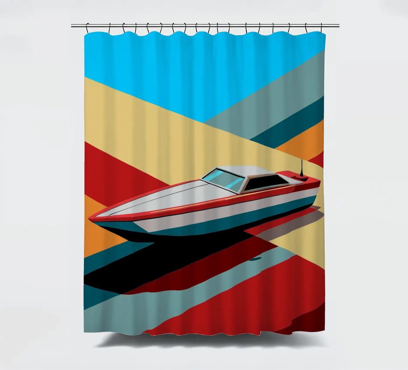 speedboot vector douchegordijn van Elfath