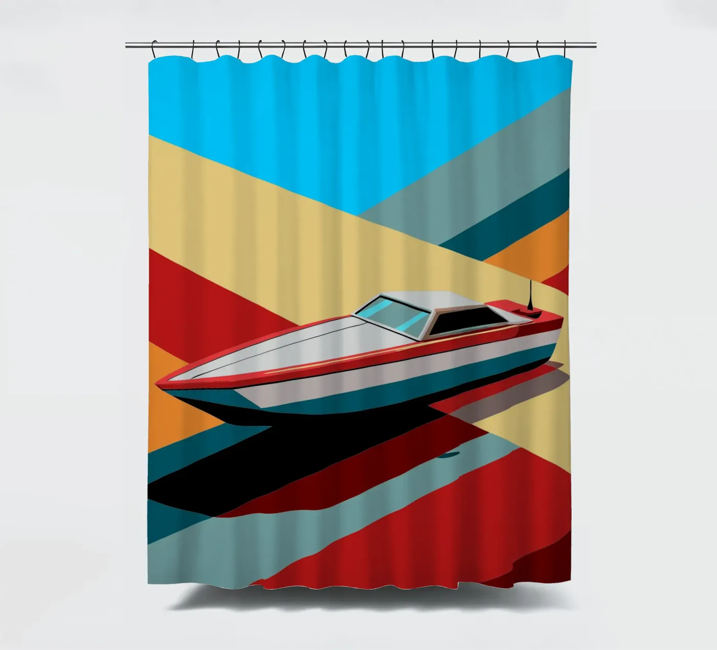speedboot vector douchegordijn van Elfath