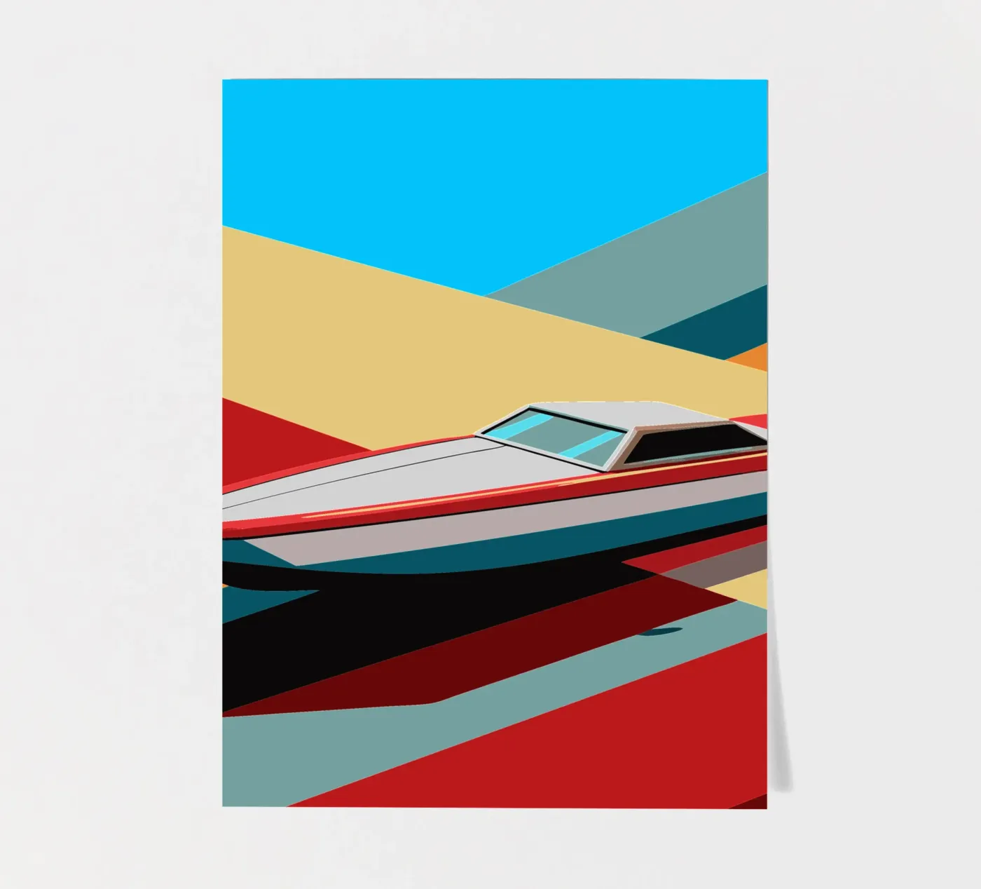 speedboat vector sticker sheet by Elfath