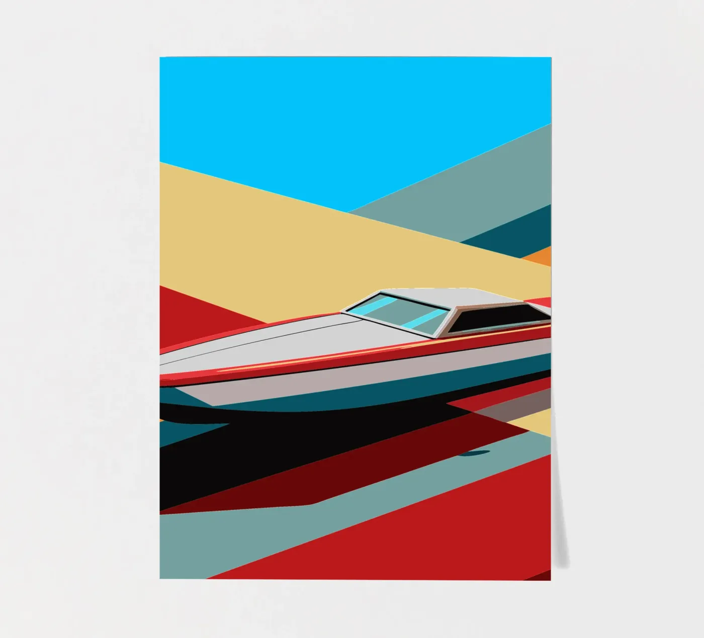 speedboat vector sticker sheet by Elfath