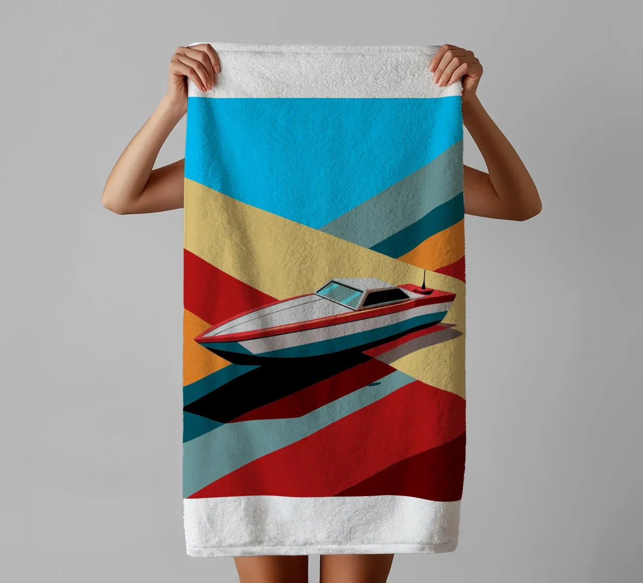 speedboot vector badhanddoek van Elfath