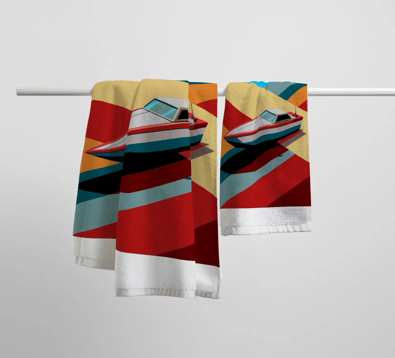 speedboot vector badhanddoek van Elfath
