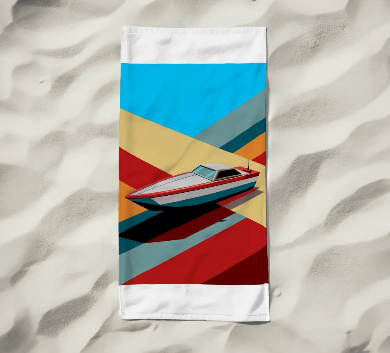 speedboot vector strandhanddoek van Elfath