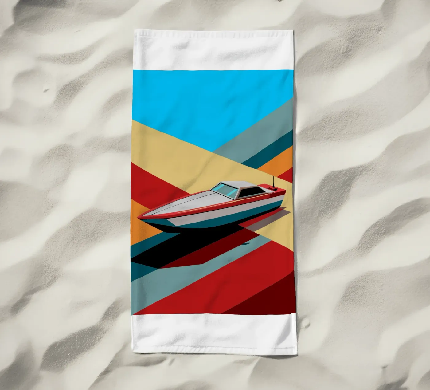 motoscafo vettoriale telo mare da Elfath