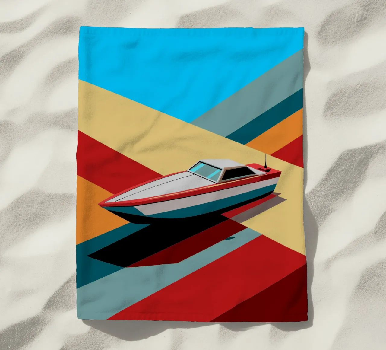 speedboot vector strandhanddoek van Elfath