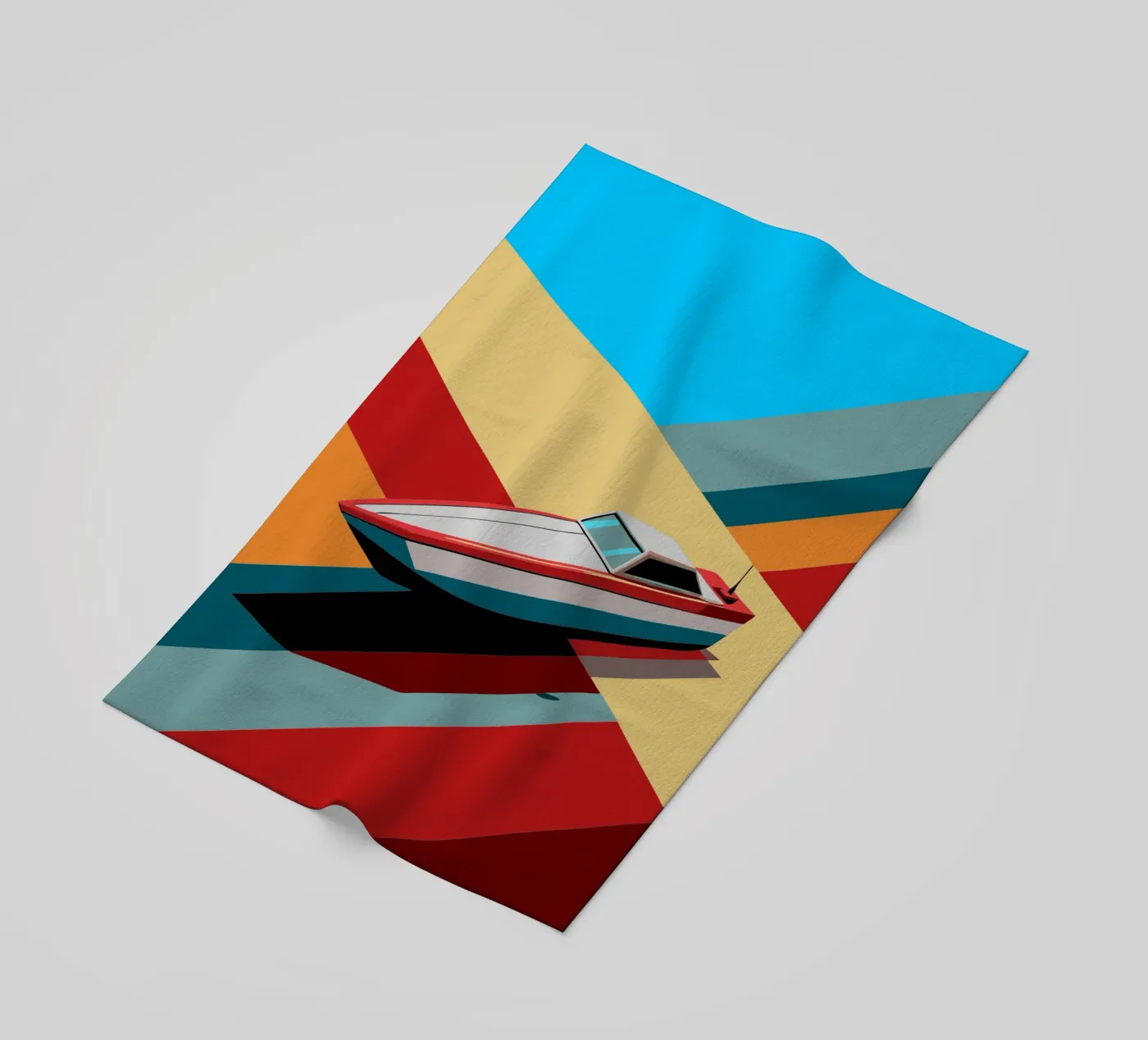speedboot vector strandhanddoek van Elfath