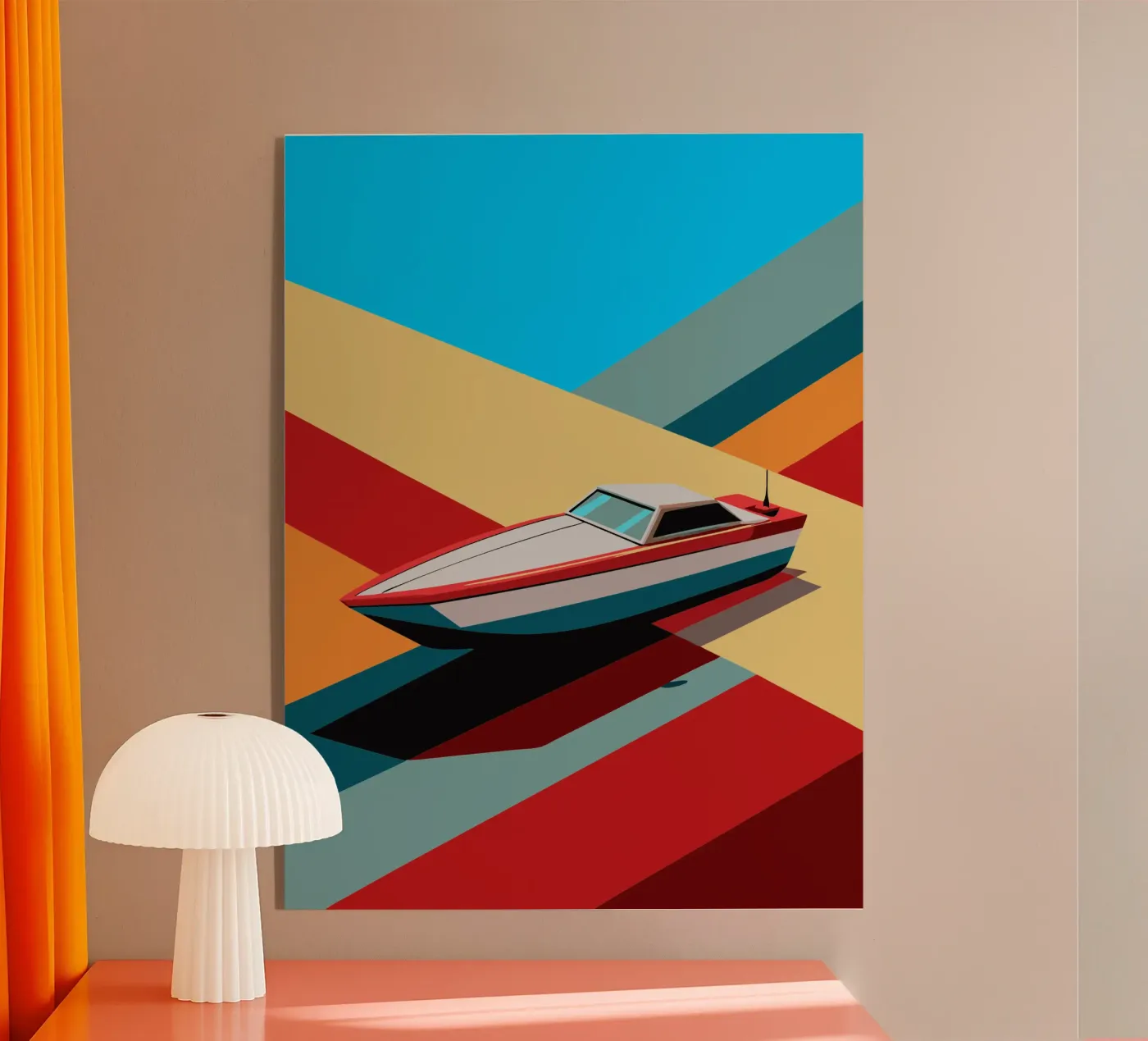 speedboat vector Acryl-Glas von Elfath