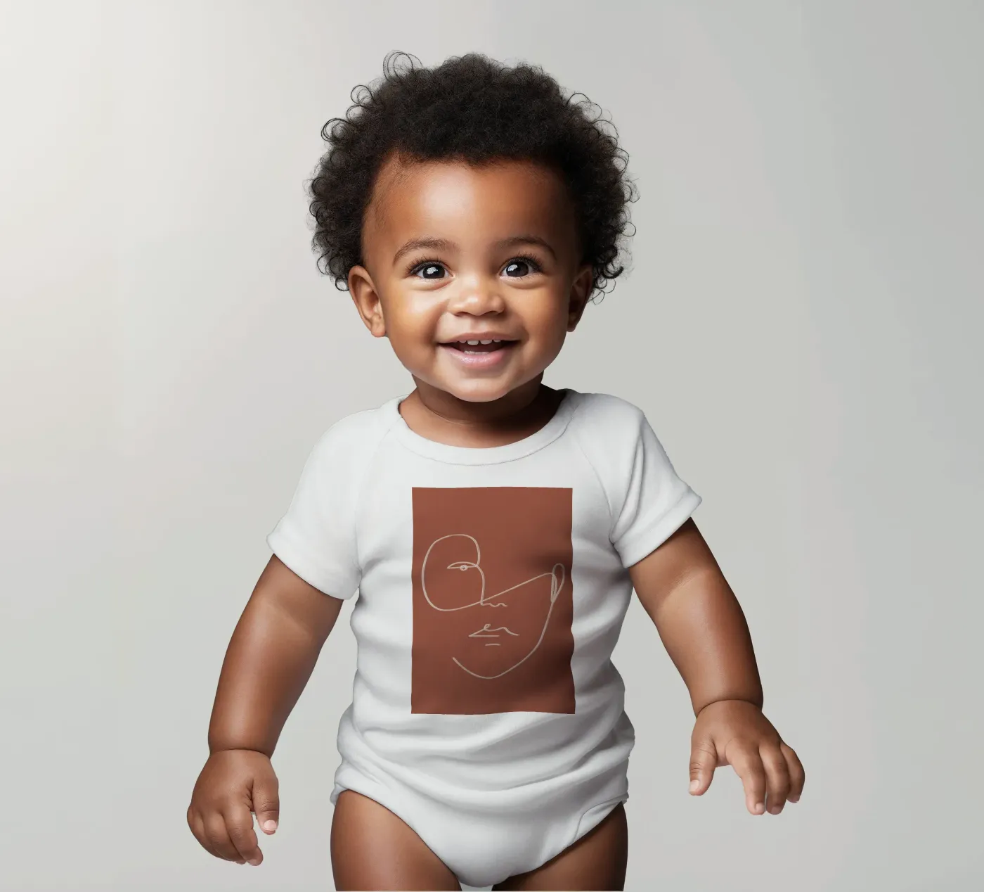 Flow short-sleeve baby romper by Kit Agar