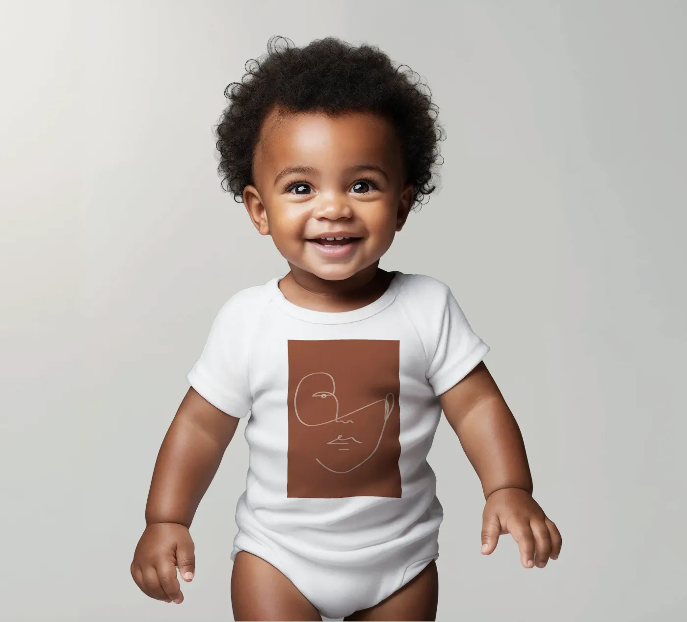 Flow short-sleeve baby romper by Kit Agar