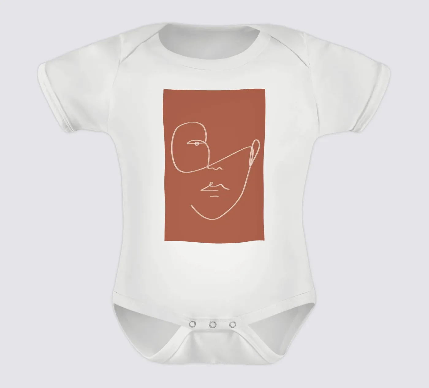 Flow short-sleeve baby romper by Kit Agar