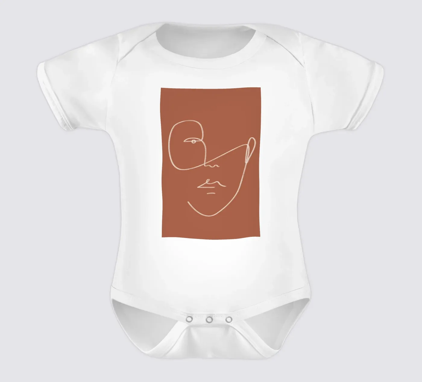 Flow short-sleeve baby romper by Kit Agar
