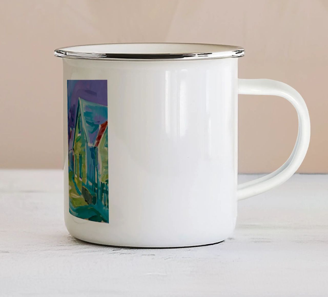 Viaggio nella via cromatica tazza in smalto da Celestial Harmony