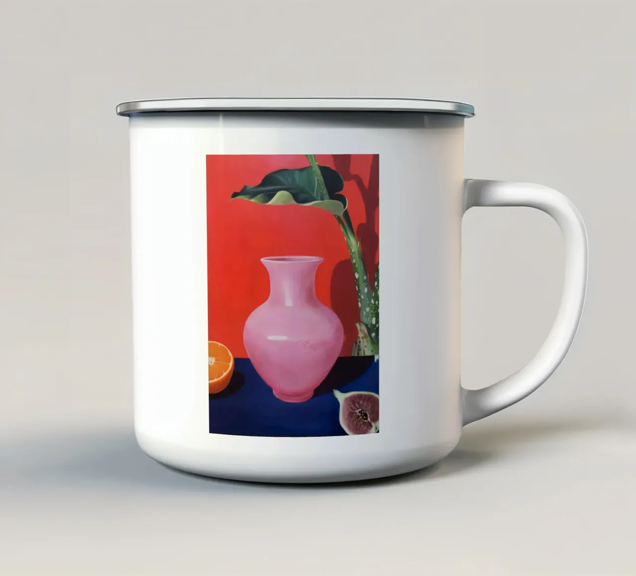 Cerise Leaf Citrus tazza in smalto da Opal Strokes