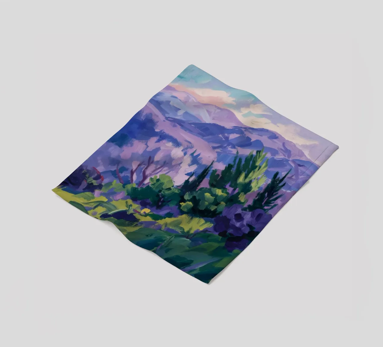 Echi di montagna viola coperta in pile da Radiance Landscape