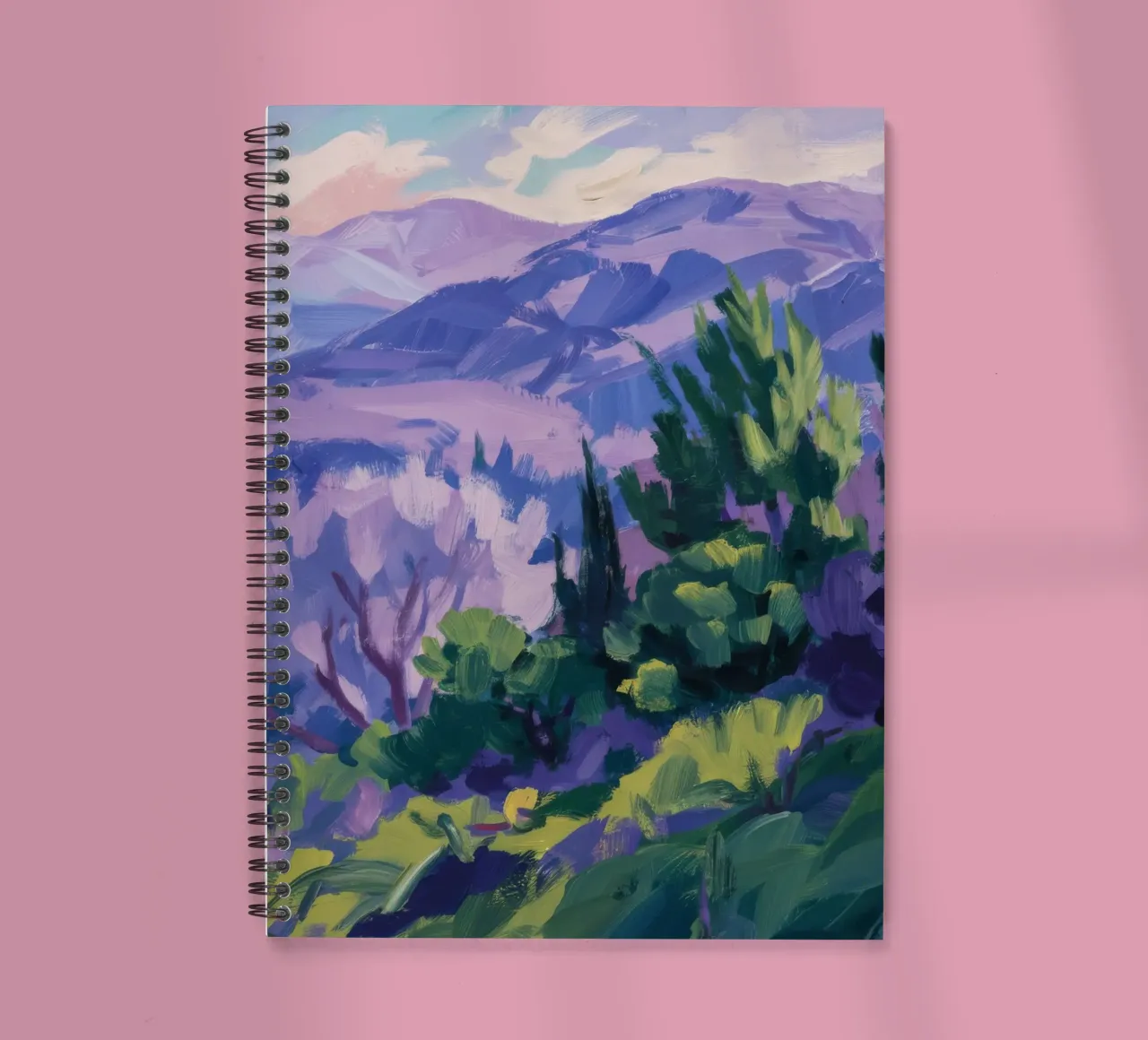 Échos de la montagne violette carnet à spirale de Radiance Landscape