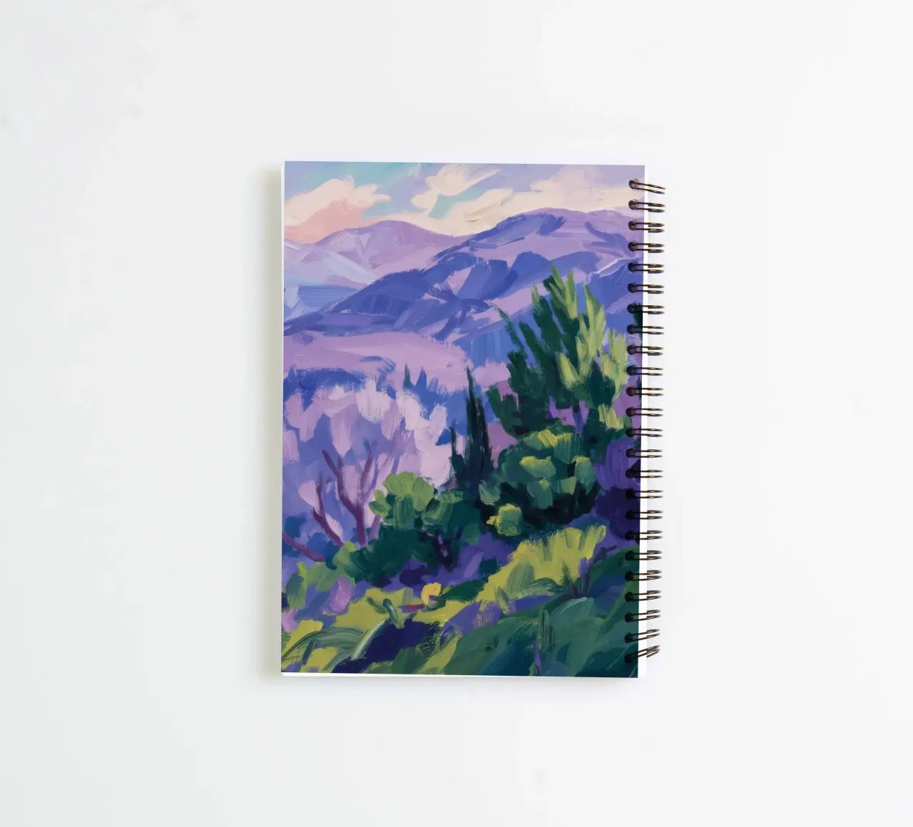 Échos de la montagne violette carnet à spirale de Radiance Landscape