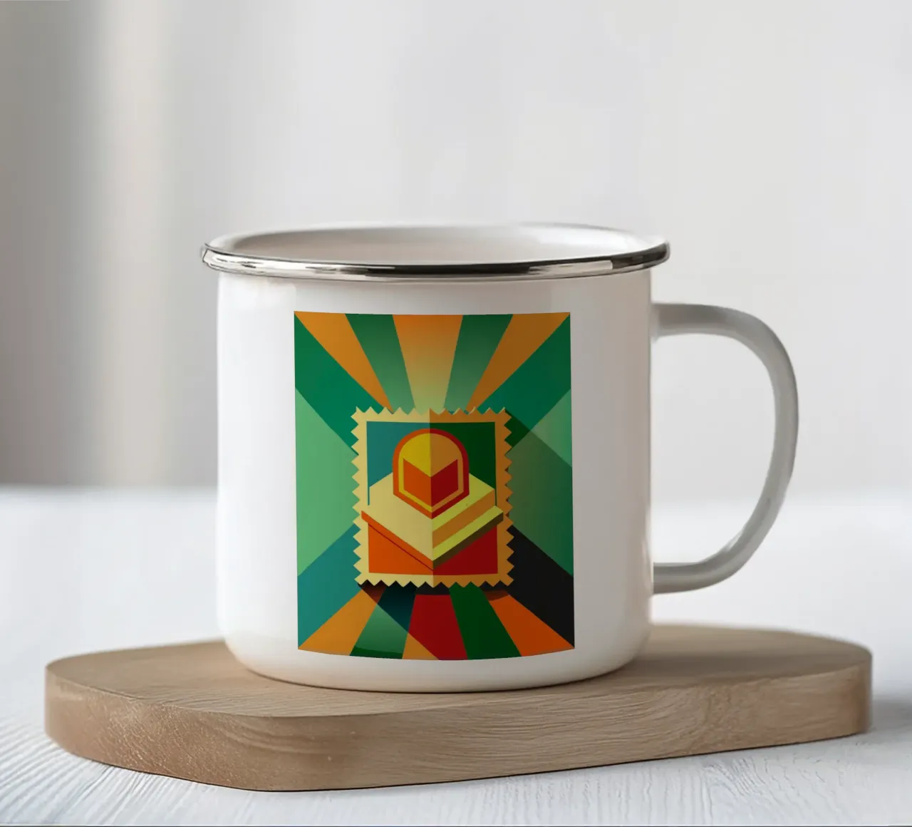 francobolli vettoriali tazza in smalto da Elfath