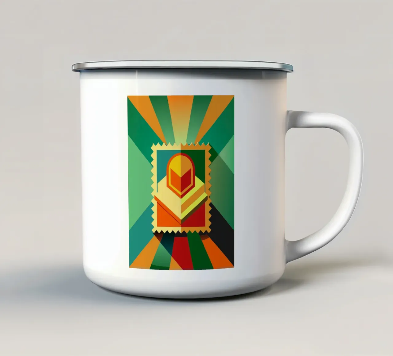 francobolli vettoriali tazza in smalto da Elfath