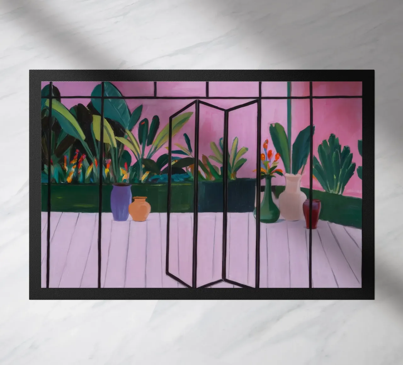 Rozentuin deurmat van Opal Strokes