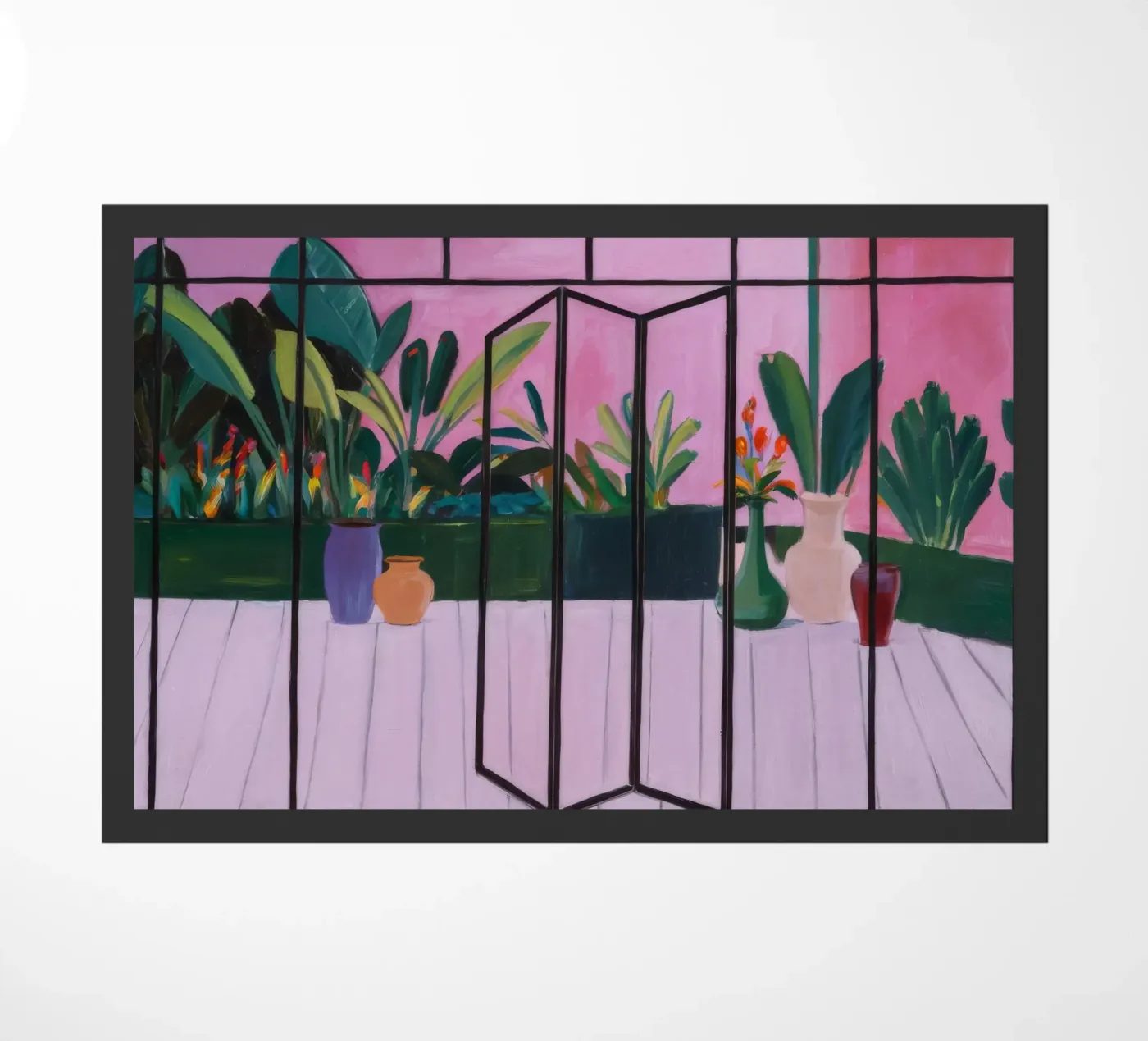 Rosy Windowed Garden paillasson de Opal Strokes