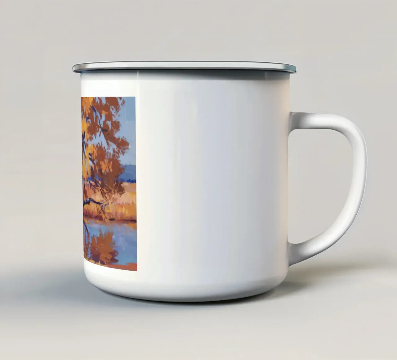 Riflesso del fiume d'oro tazza in smalto da Celestial Harmony