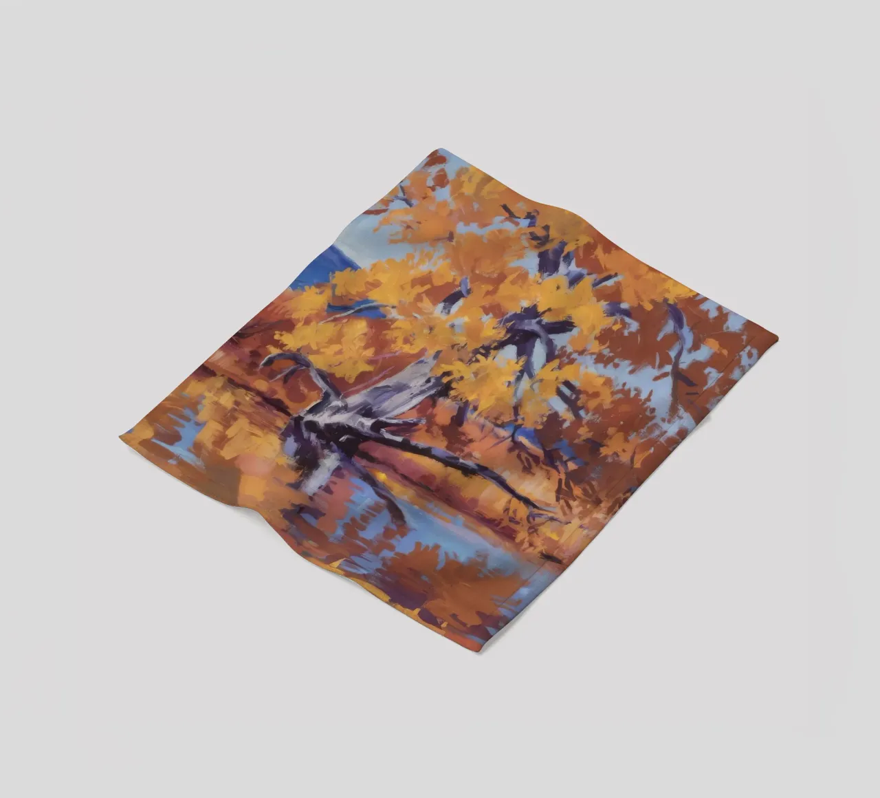 Riflesso del fiume d'oro coperta in pile da Celestial Harmony