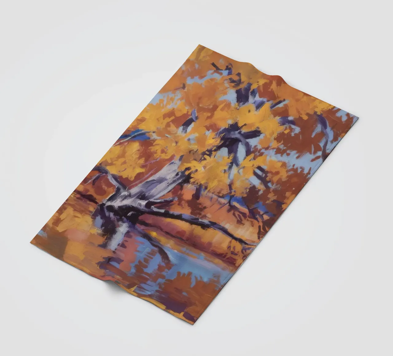 Riflesso del fiume d'oro coperta in pile da Celestial Harmony