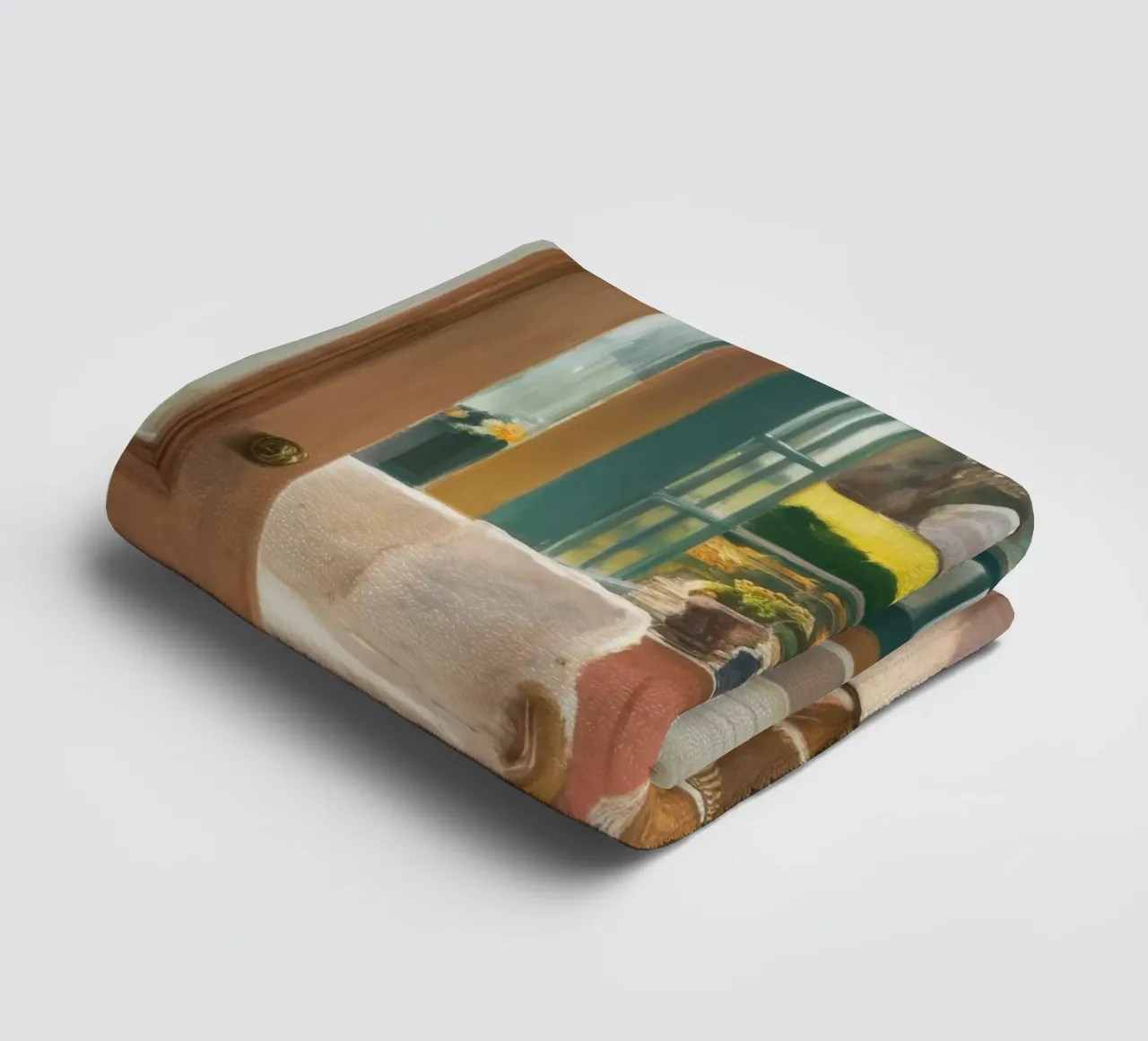 Angolo pranzo illuminato dal sole asciugamano da bagno da Silk Palette