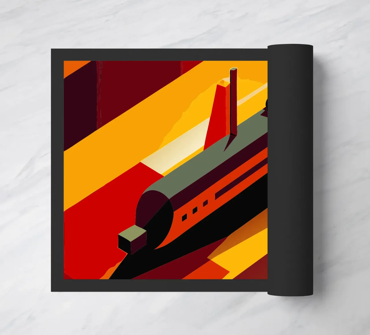Submarine vector doormat by Elfath