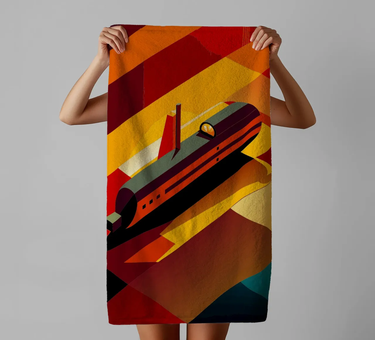 U-Boot-Vektor Handtuch von Elfath