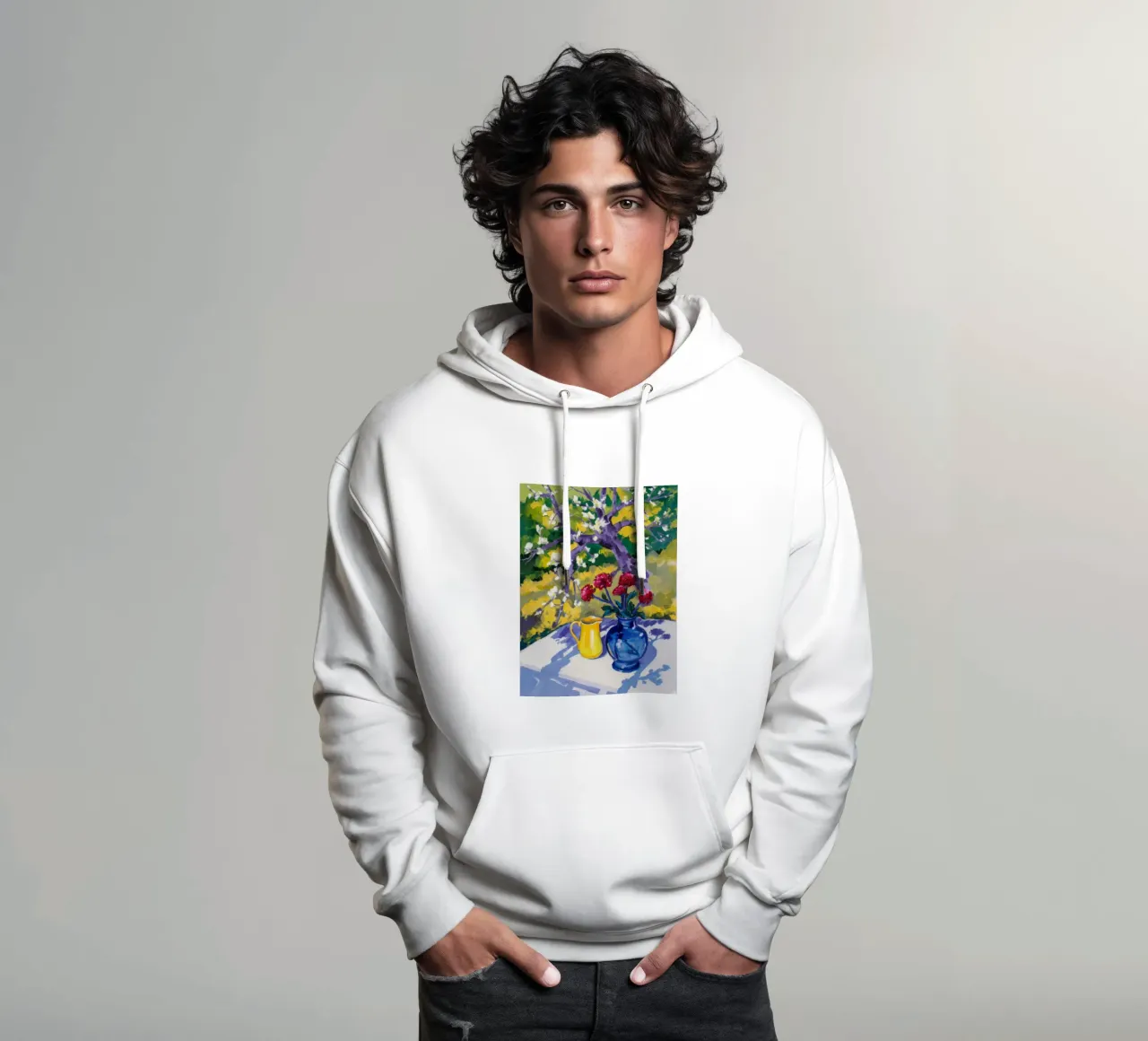Sinfonia di fiori azzurri felpa con cappuccio da Radiance Landscape
