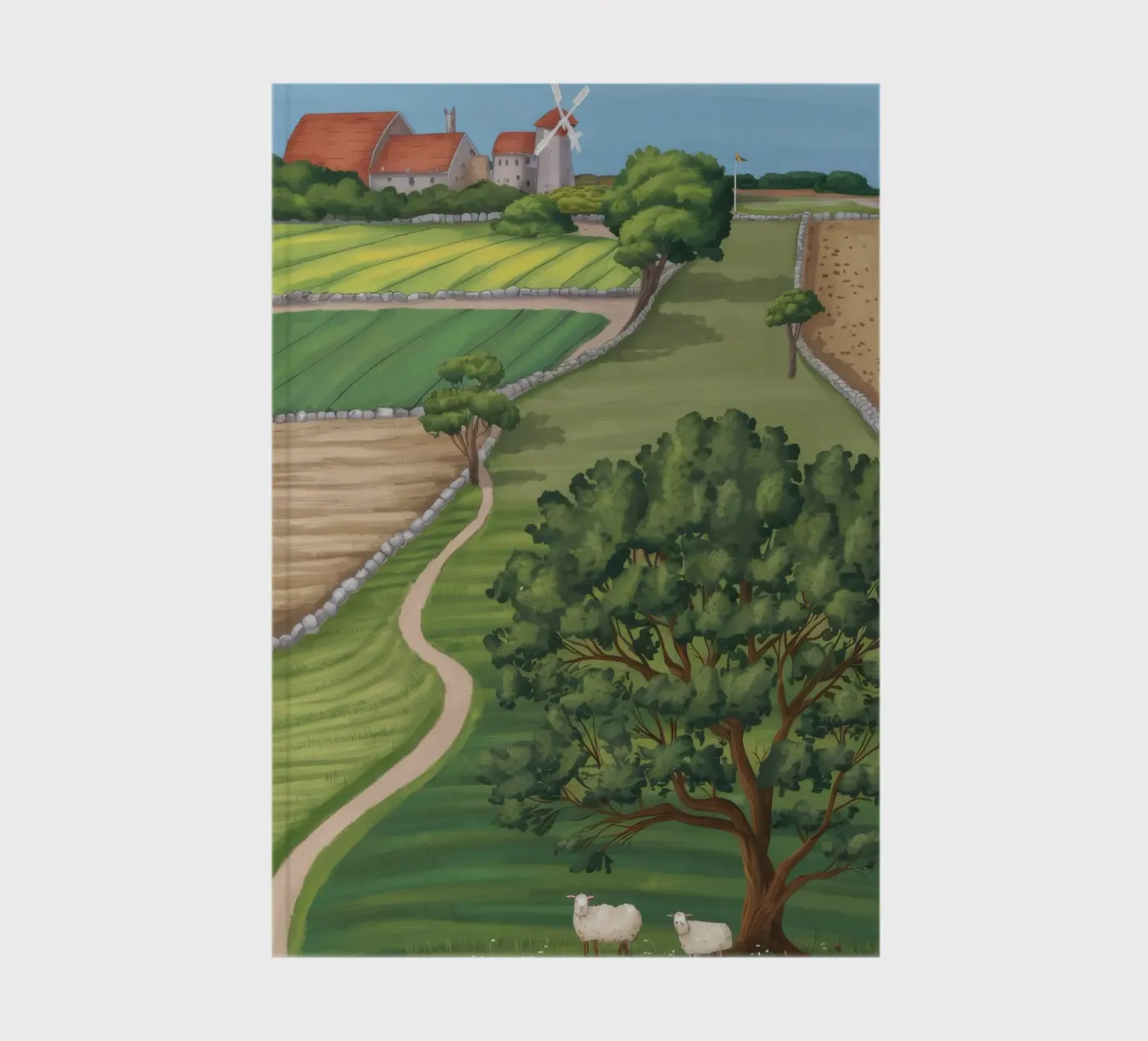 Vista sui terreni agricoli patchwork quaderno da Silk Palette