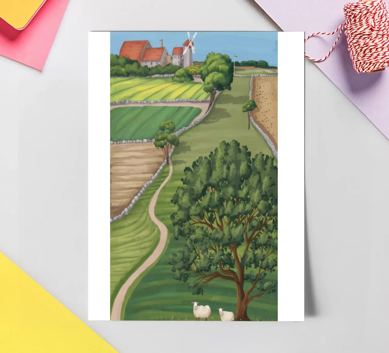 Patchwork Farmland Ansicht Stickerbogen von Silk Palette