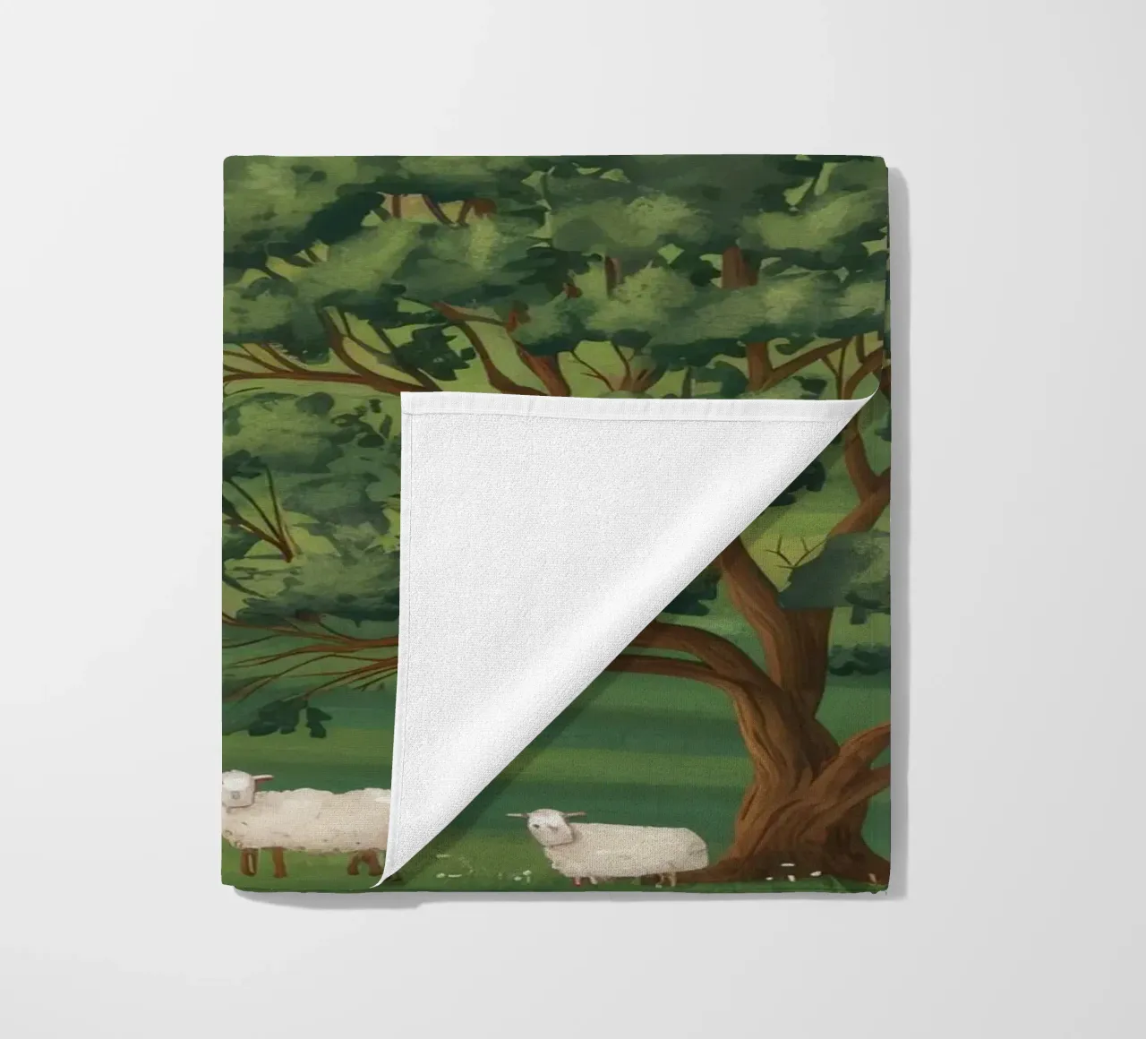 Patchwork Farmland View beach towel by Silk Palette