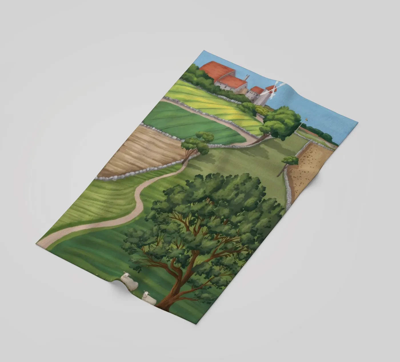 Patchwork Farmland View telo mare da Silk Palette