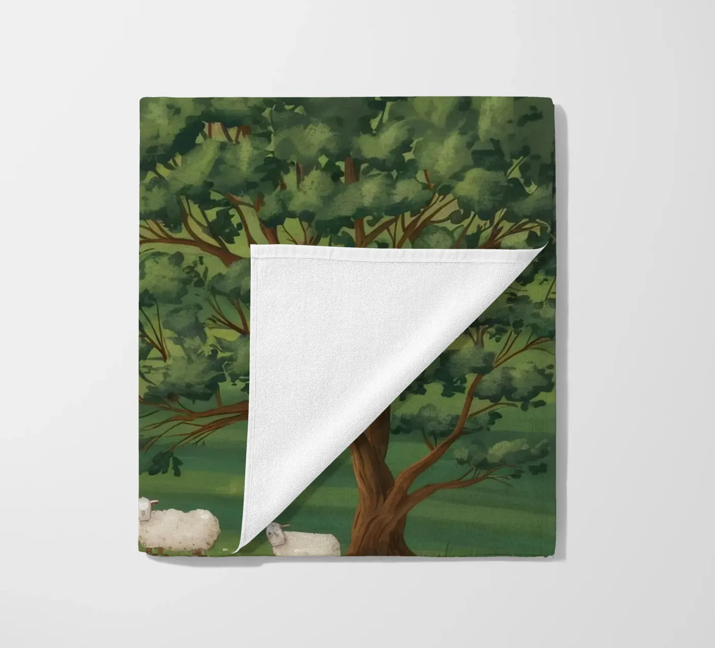 Patchwork Boerenland Uitzicht strandhanddoek van Silk Palette