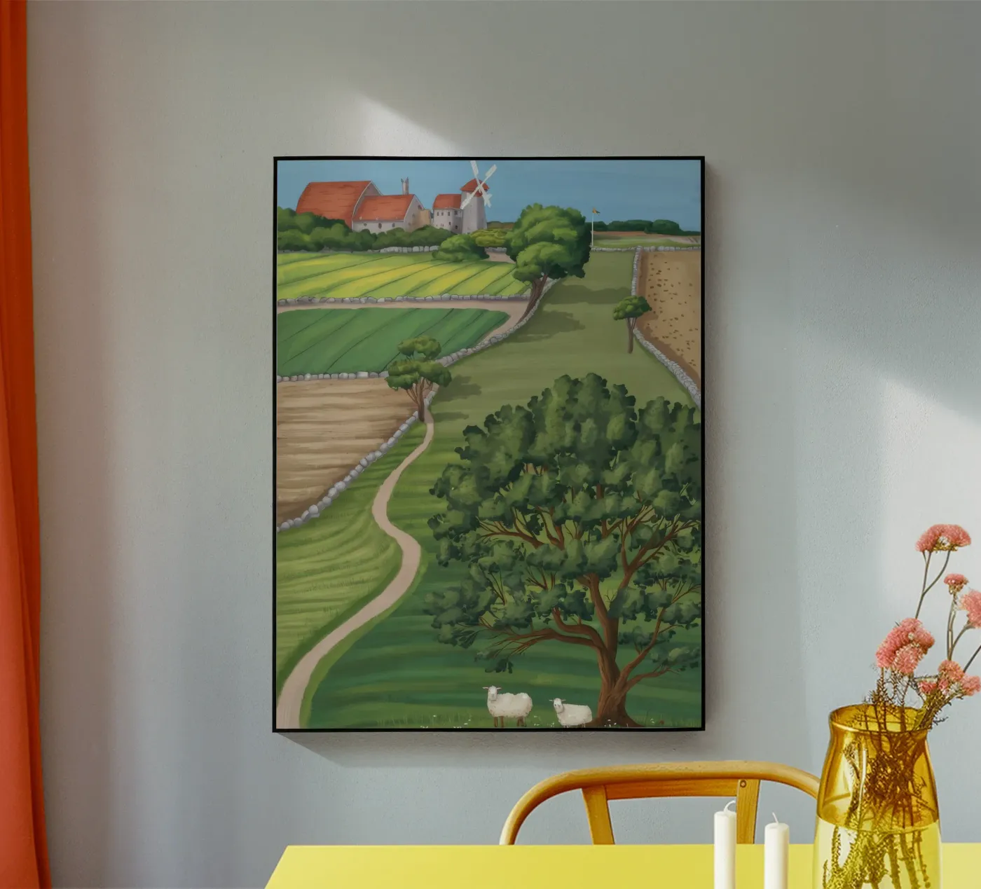 Patchwork Farmland View plexiglass da Silk Palette