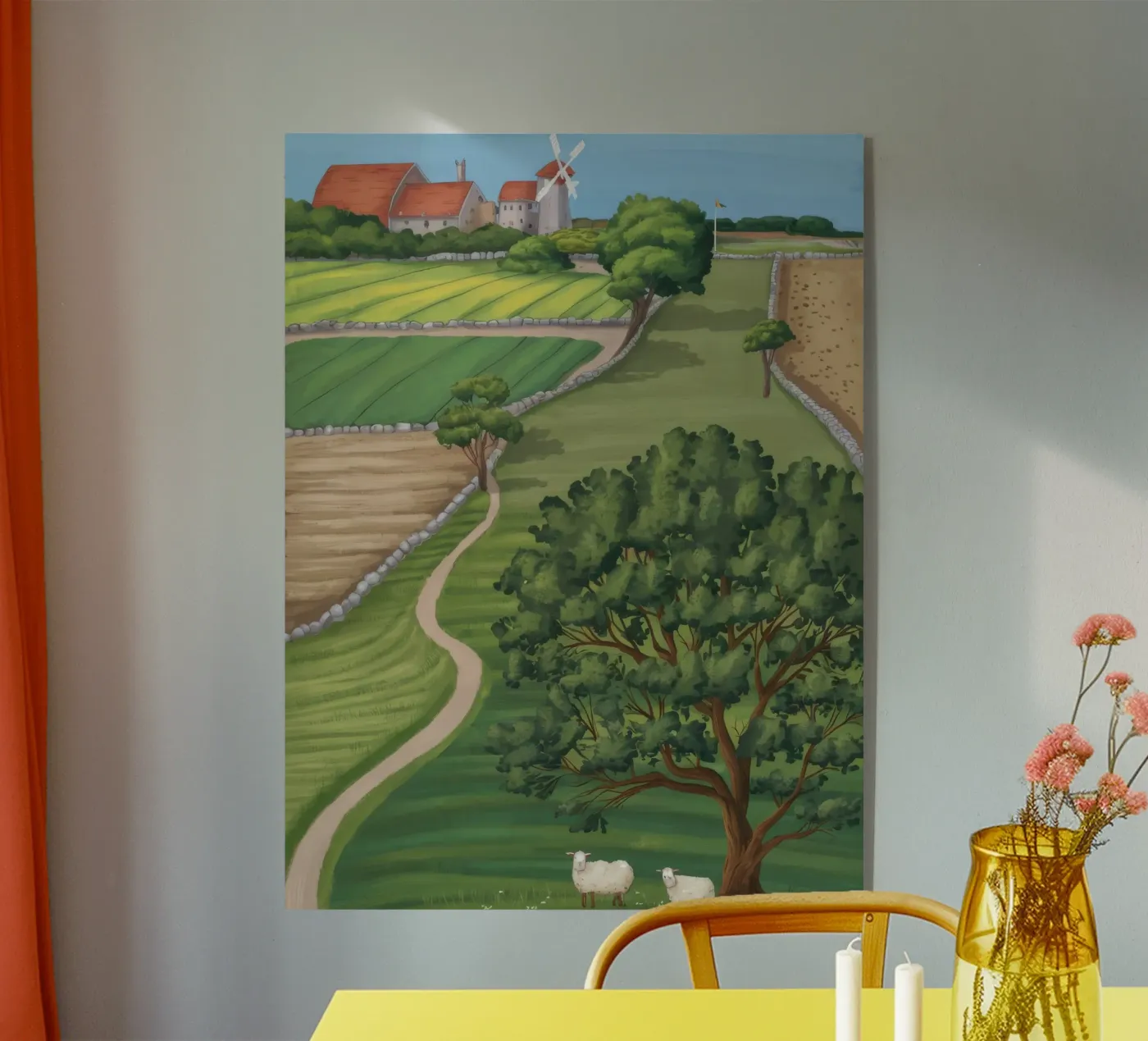 Patchwork Farmland View plexiglass da Silk Palette