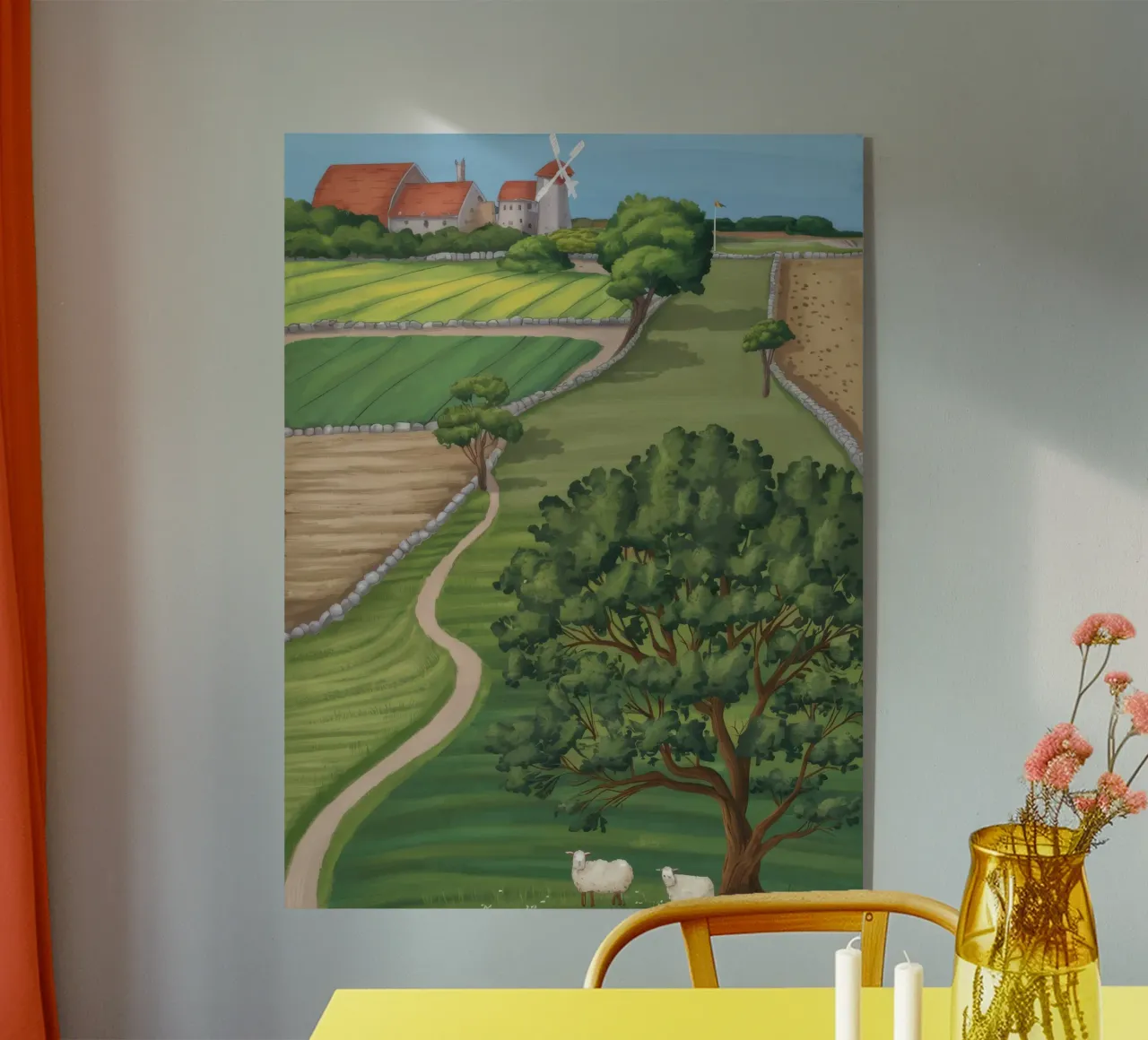 Patchwork Farmland View plexiglas de Silk Palette