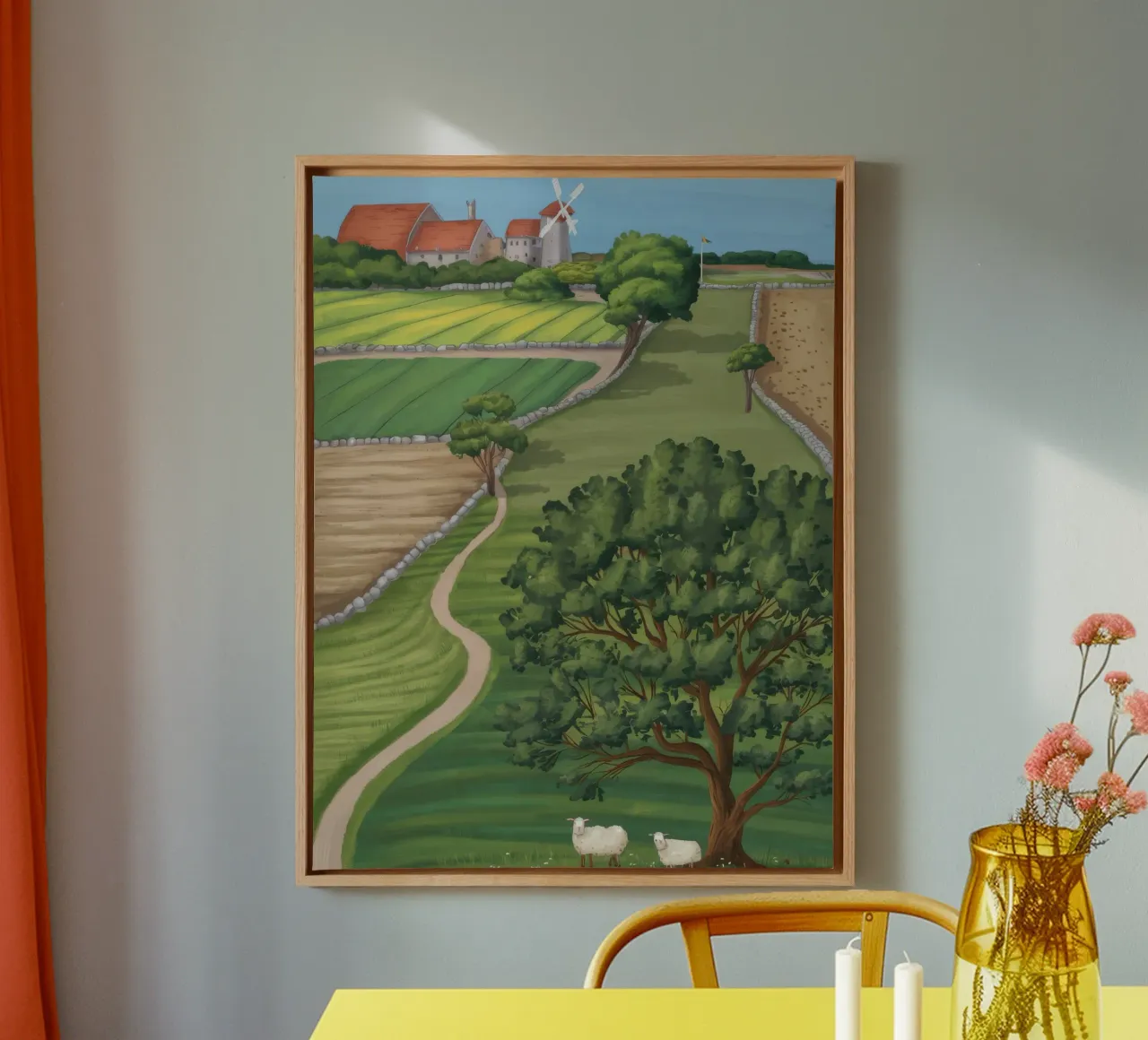 Patchwork Farmland View lienzo de Silk Palette