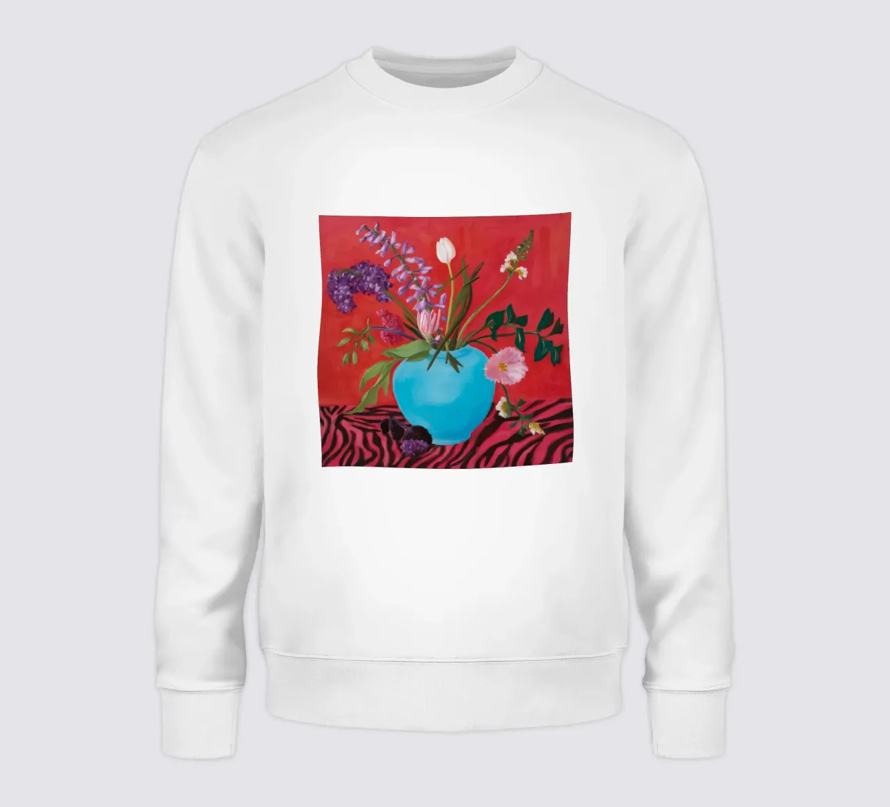 Azure Bloom Zebra felpa da Opal Strokes